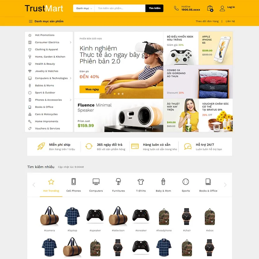 Theme WordPress Elementor bán đồ công nghệ 06