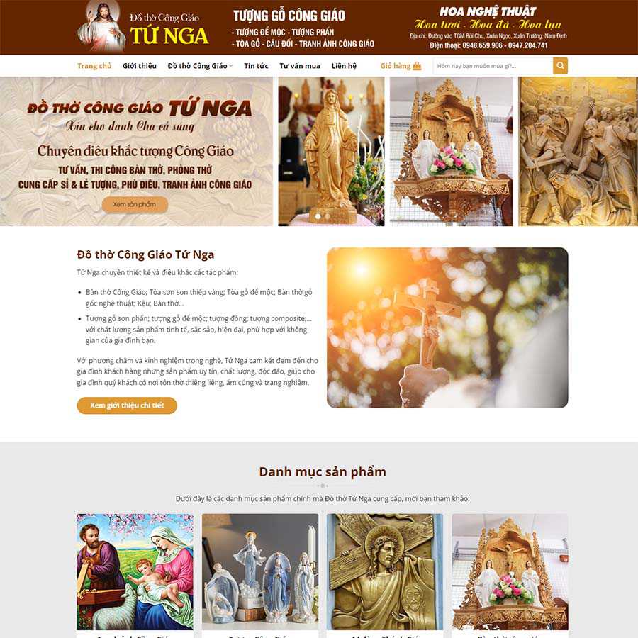 Theme WordPress bán đồ thờ, bàn thờ