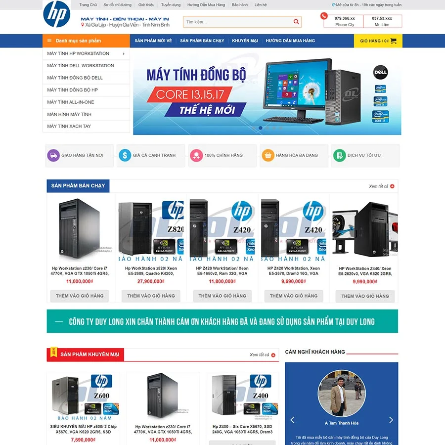Theme WordPress bán máy tính 05