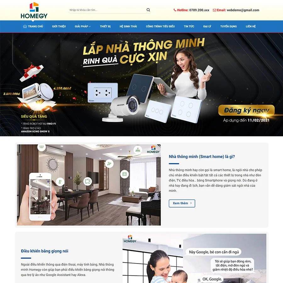 Theme WordPress nhà thông minh, smarthome 03