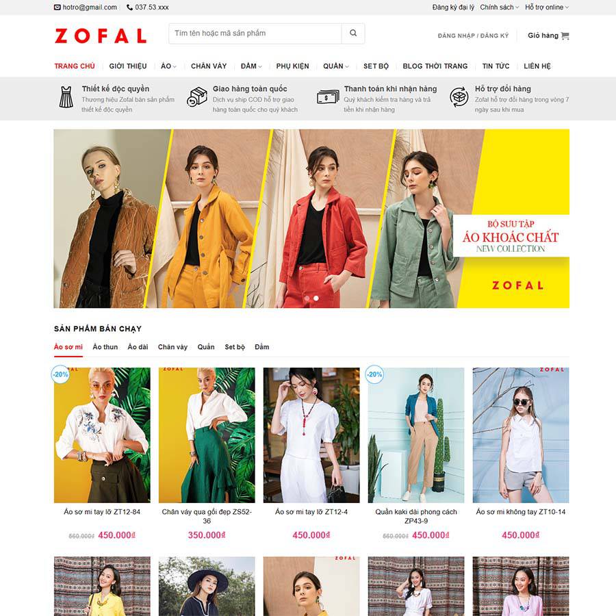 Theme WordPress cửa hàng thời trang 07