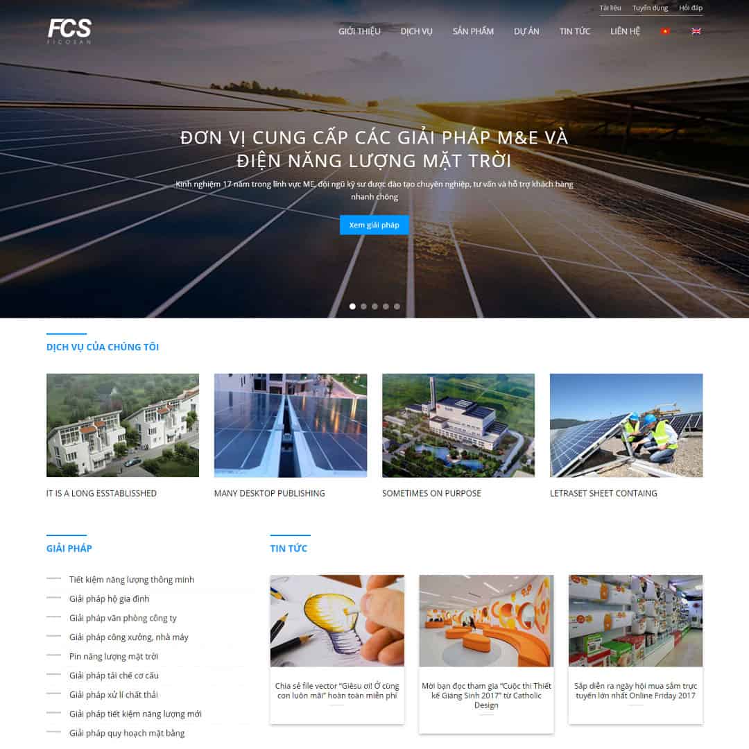 Theme WordPress công ty điện năng lượng mặt trời