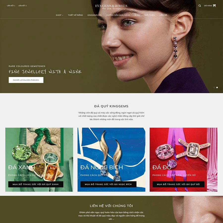 Theme WordPress bán trang sức 02